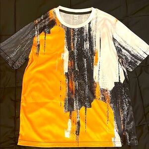 Abstract Orange and Black men’s Shirt